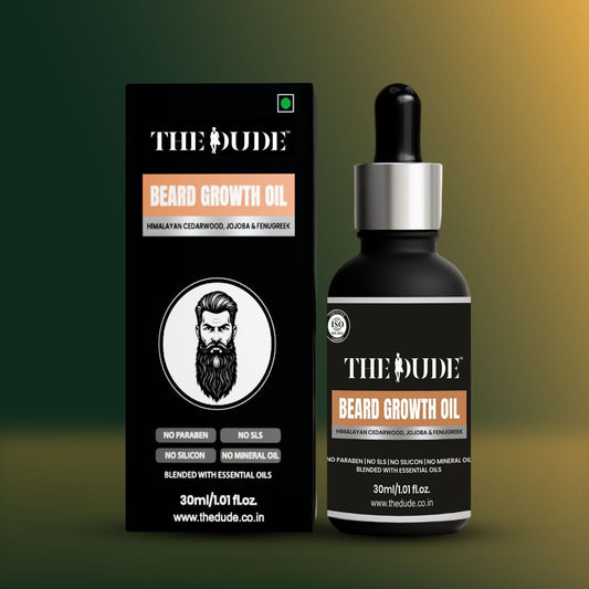THE DUDE Beard Care Combo for Men | Beard Growth Oil & Smooth & Nourishing Beard Serum - 30ml (Pack of 2)