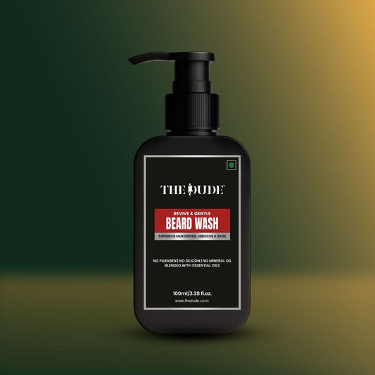 THE DUDE Beard Growth Grooming Combo for Men | Complete Beard Care Kit | Growth Cleanse & Style | For Thick Healthy Beard