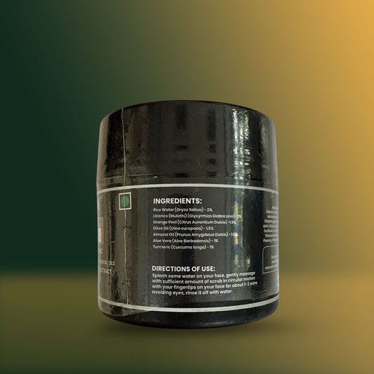 THE DUDE Ultra Glow Hydrating Face Scrub for Men - 100 gm | Glycolic & Hyaluronic Acid | Deep Exfoliation | Removes Dead Skin & Dullness
