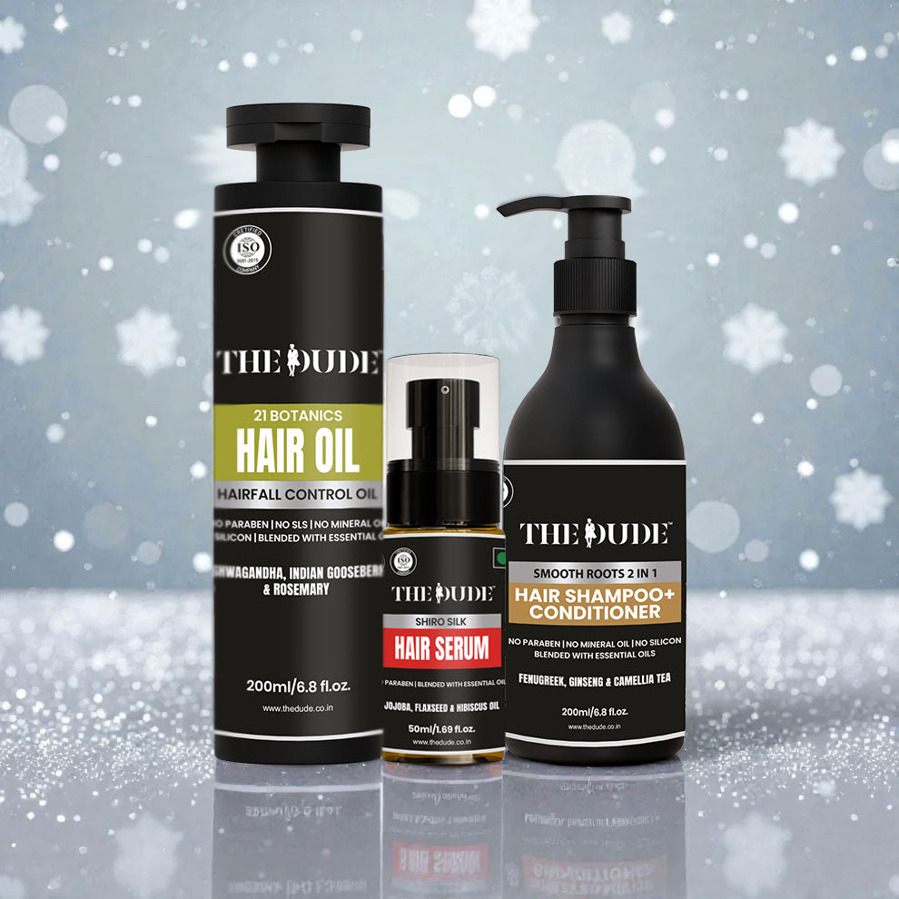 THE DUDE Complete Hair Care Ritual Kit for Men | Hair Fall Control Ran