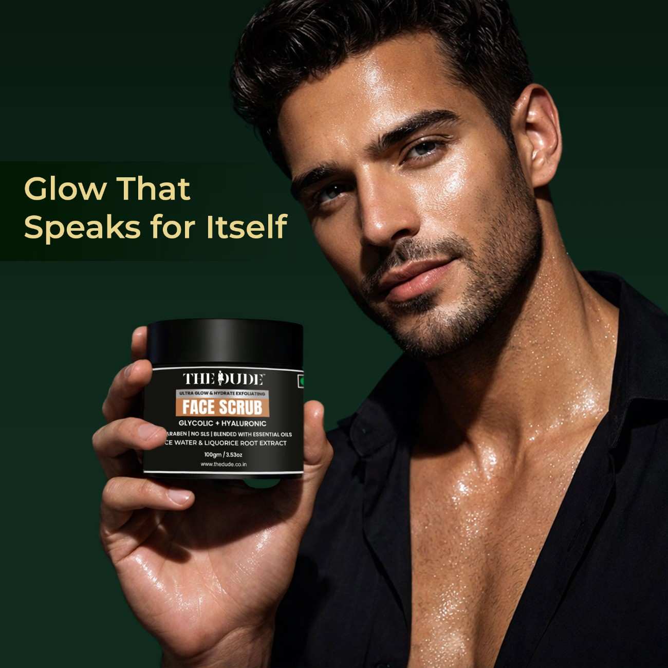 THE DUDE Deep Cleansing Activated Charcoal Face Wash for Men - 100 ml | Deep Cleansing Formula with Black Tea & Sage | Daily Use Face Cleanser