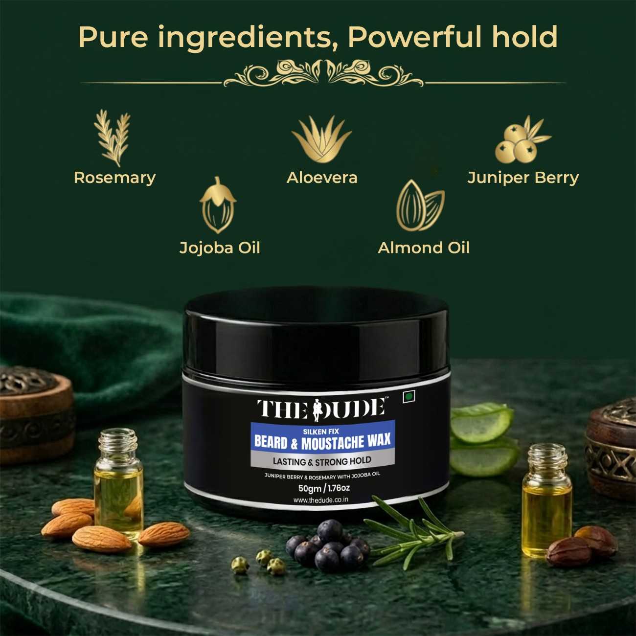 THE DUDE Beard Care Revive & Style Combo | Gentle Beard Wash + Silken Fix Beard & Moustache Wax