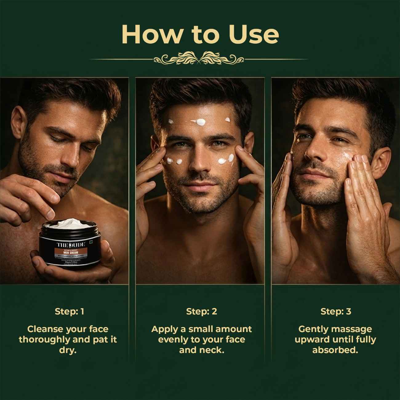 THE DUDE Face Cream for Men | Niacinamide + Hyaluronic Acid | Skin Repair & Brightening – 50 gm