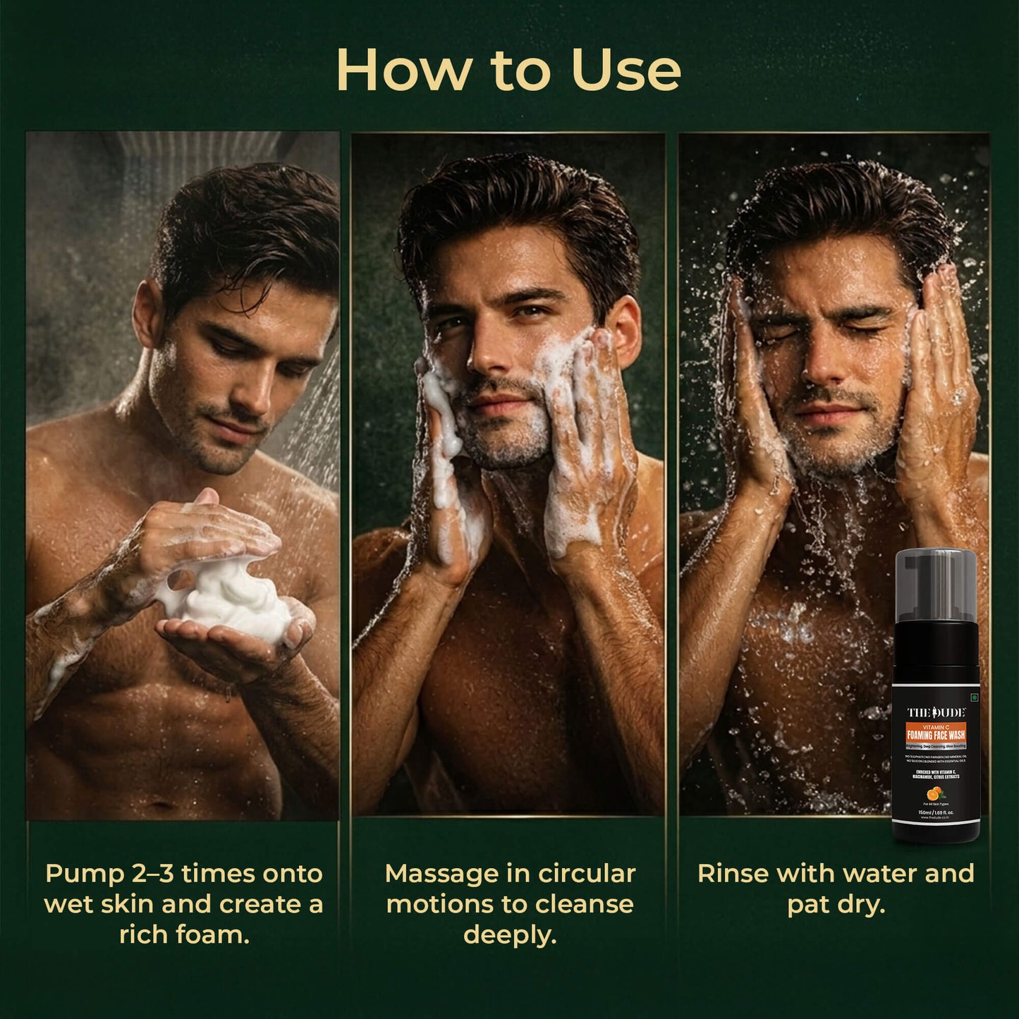 THE DUDE Vitamin C Foaming Face Wash 150 ml | Glow Boosting & Deep Cleansing Face Cleanser