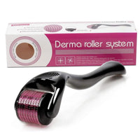 Derma Roller 0.5mm for Hair & Beard Growth - 540 Titanium Micro Needles for Hair Regrowth, Beard Growth, Acne Scar Reduction & Skin Rejuvenation - Safe for Men & Women (Black)