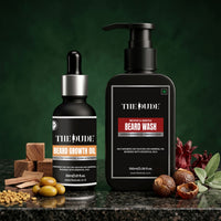 THE DUDE Beard Care Combo for Men | Beard Growth Oil - 30ml & Revive Gentle Beard Wash - 100ml (Pack of 2)