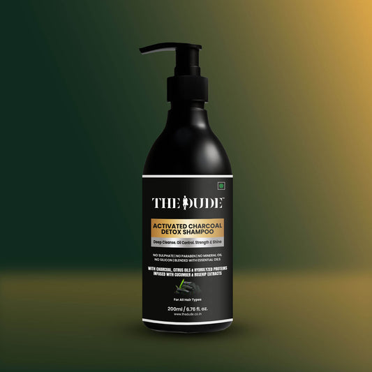 THE DUDE Activated Charcoal Detox Hair Shampoo – Deep Cleanse & Oil Control | 200 ml