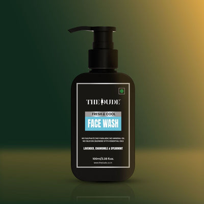 THE DUDE Fresh Cool Face Wash for Men - 100 ml | Lavender, Chamomile & Spearmint | Refreshing Cleanser | Controls Oil & Revives Tired Skin