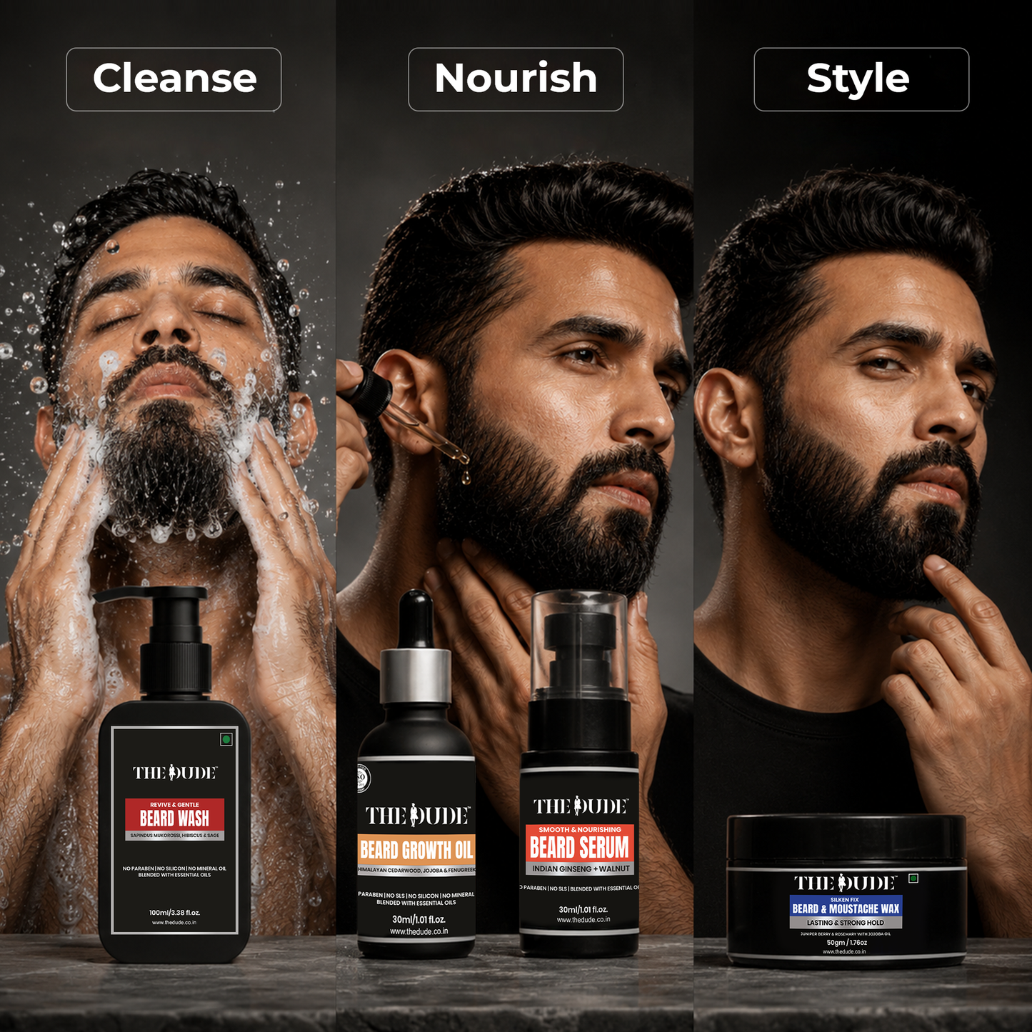 The Complete Beard Care Kit — Grow, Clean, Nourish & Style