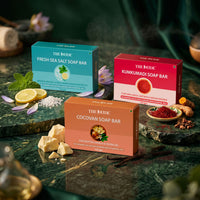 THE DUDE Skin Care Bathing Soap Combo for Men | Cocovan, Fresh Sea Salt & Radiance Rituals Soap Bars – 125g Each (Pack of 3)