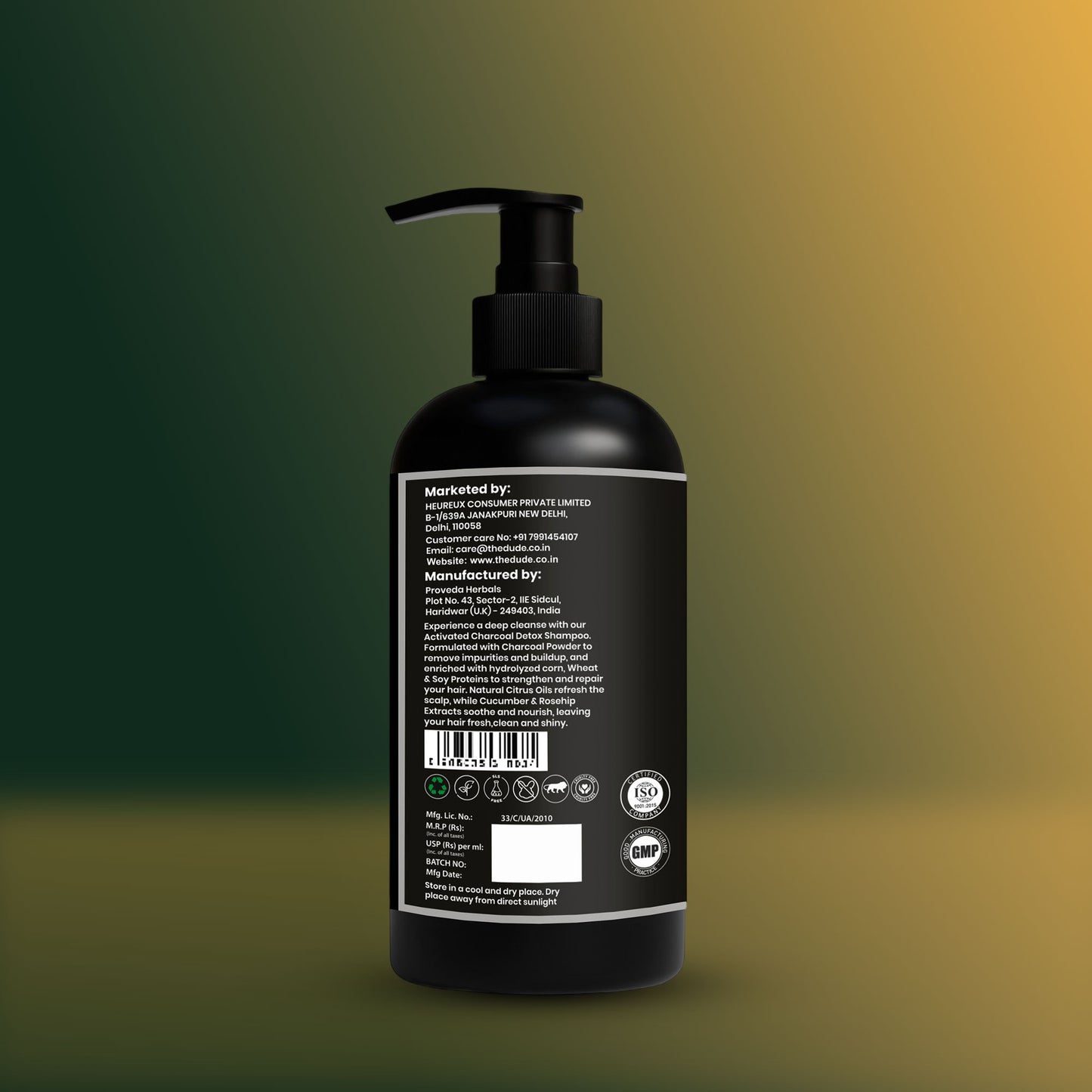 THE DUDE Activated Bamboo Charcoal Scrub + Face Wash 150 ml