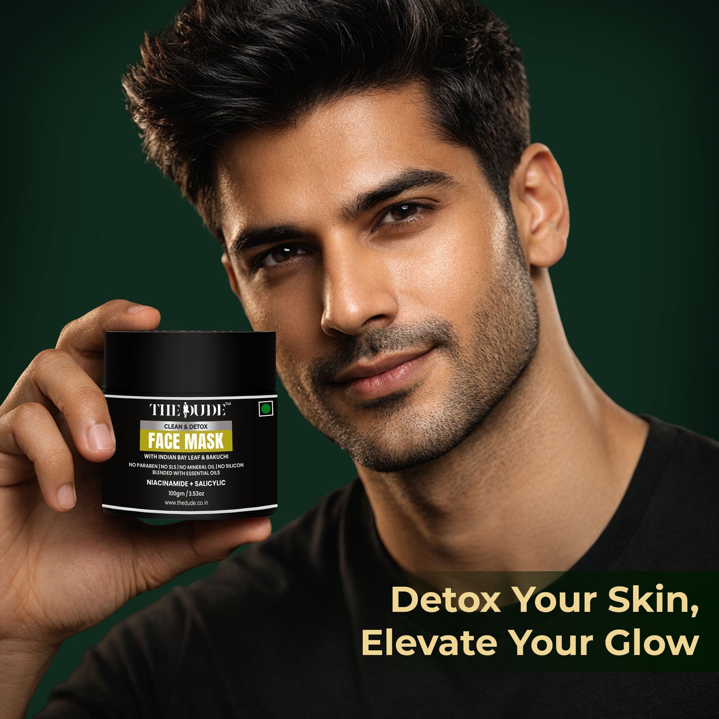 THE DUDE Deep Cleansing Activated Charcoal Face Wash for Men - 100 ml | Deep Cleansing Formula with Black Tea & Sage | Daily Use Face Cleanser