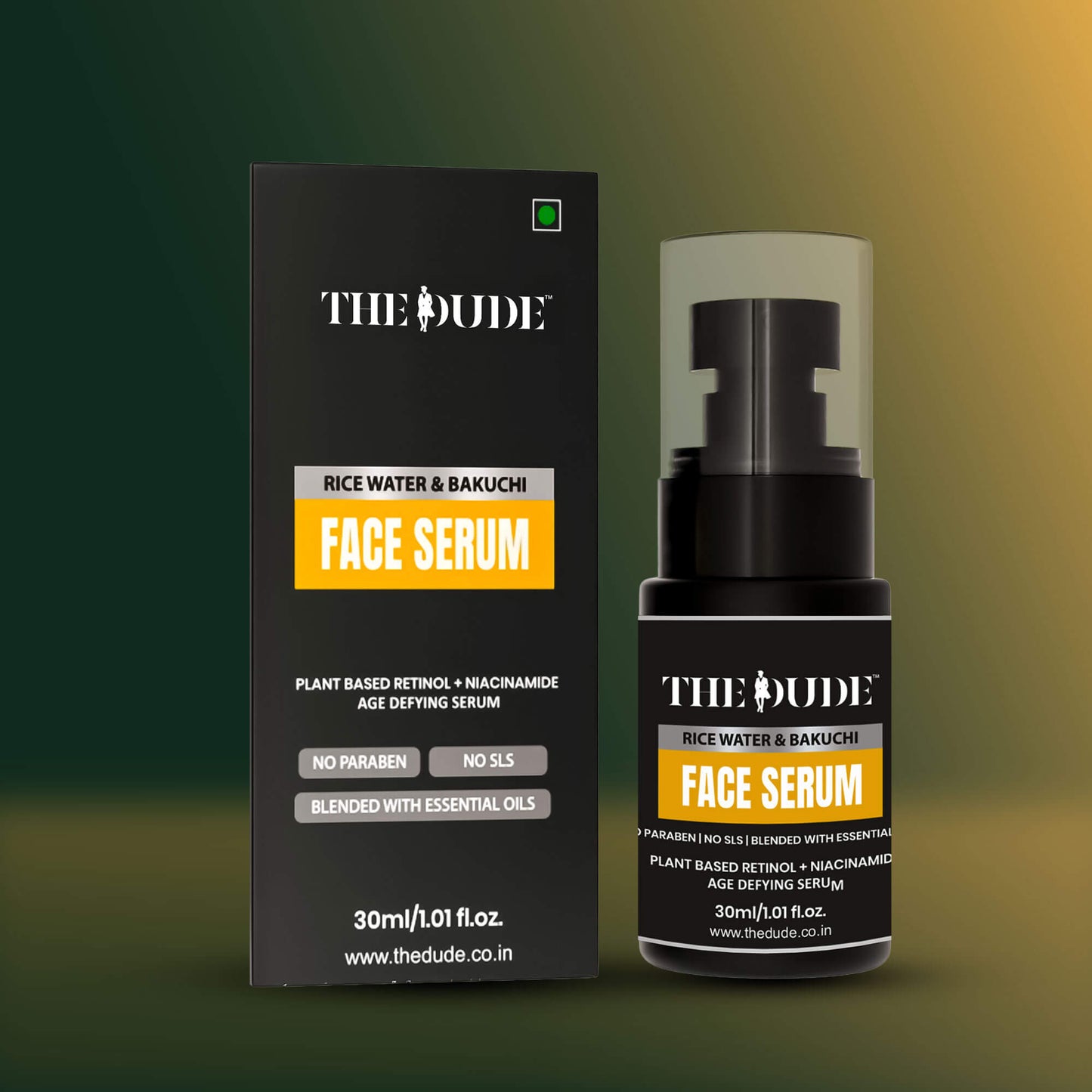 THE DUDE Advanced Bright & Repair Skincare Combo | Men Cream + Rice Water & Bakuchi Face Serum for Hydration, Glow & Skin Repair