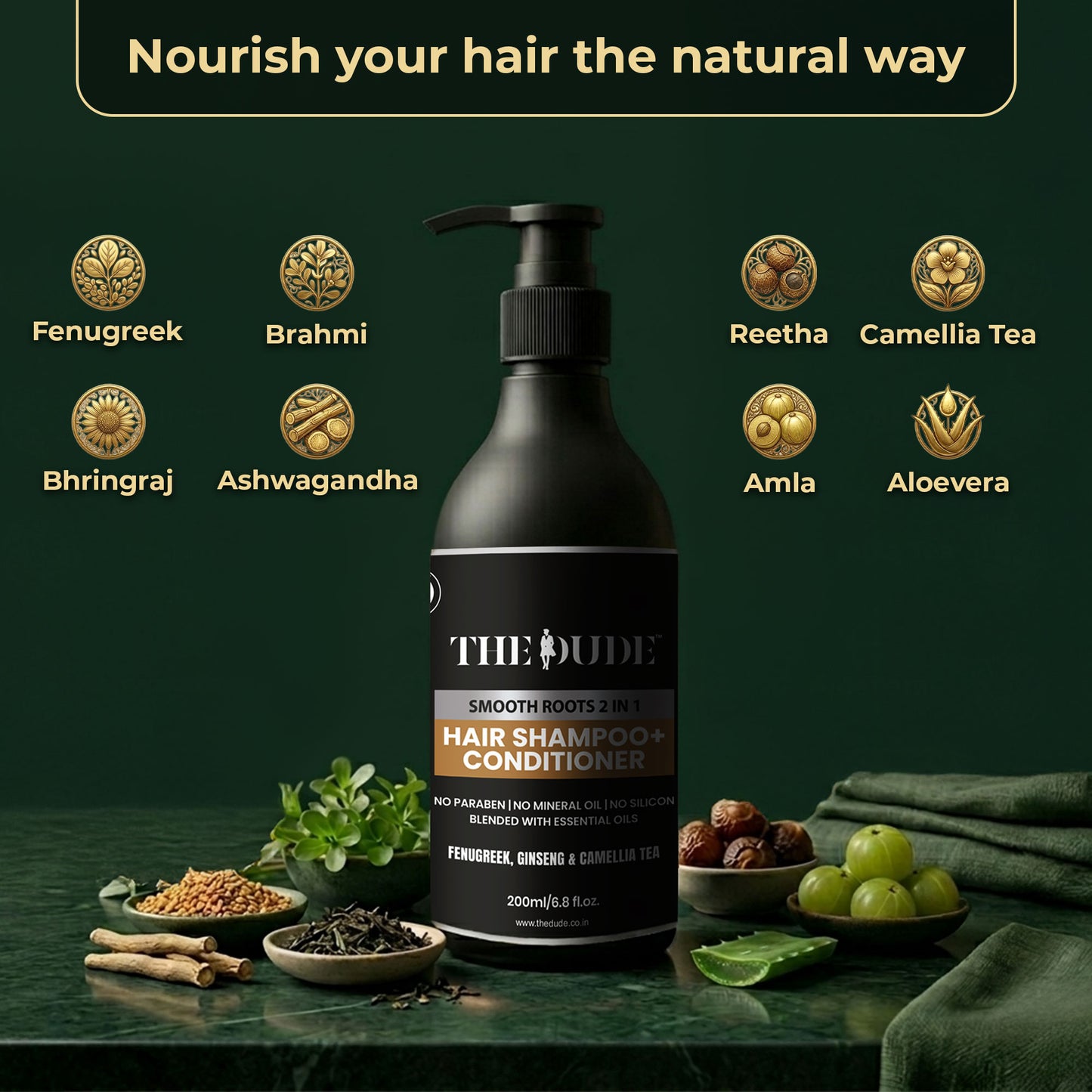 THE DUDE Complete Grooming & Detox Combo | Beard Growth Oil + Clean & Detox Face Mask + 2 in 1 Shampoo & Conditioner