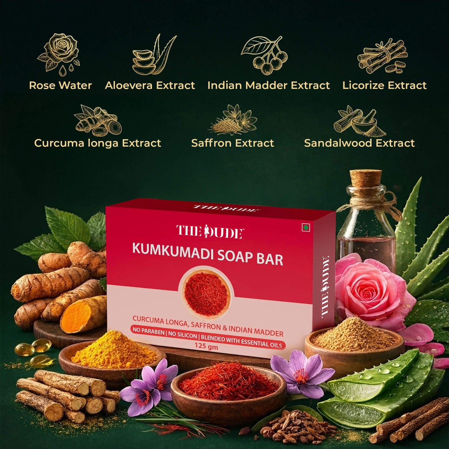 THE DUDE Radiance Rituals Brightening & Refreshing Soap Bar - 125 gm